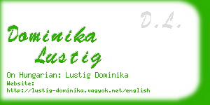 dominika lustig business card
